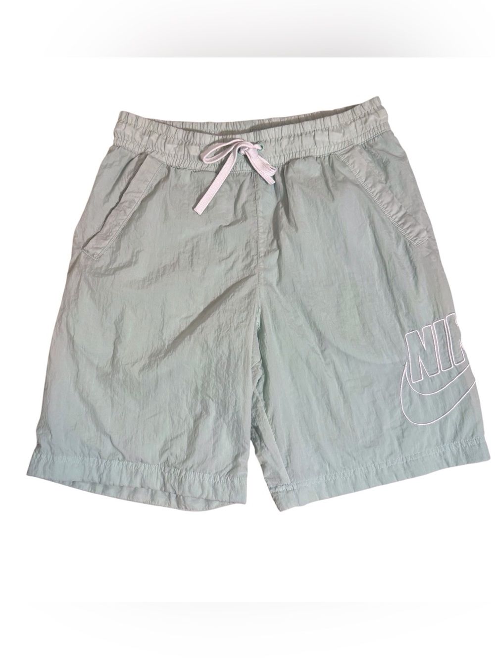 Nike Men’s Size Small Blue Nylon Shorts Beach Sports Drawstring Pockets Outdoors
